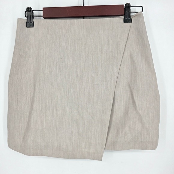 Abercrombie & Fitch Womens Beige Wrap Mini Short Skort Size Small - Picture 1 of 6